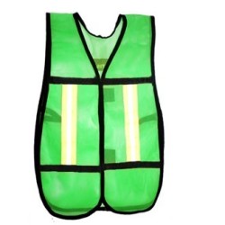 Chaleco de malla verde con reflejante 