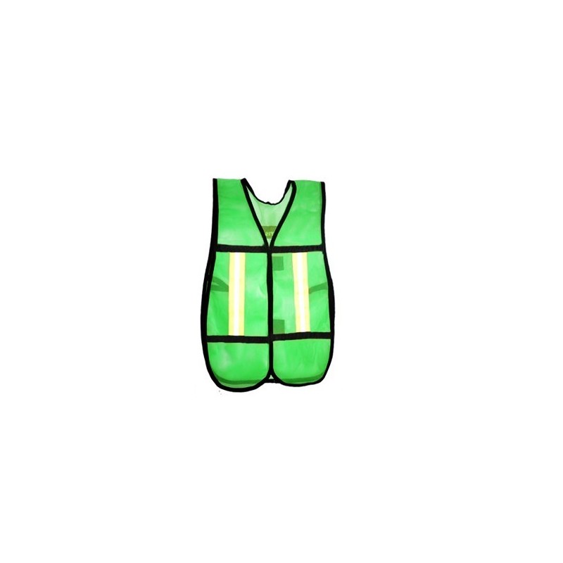 Chaleco de malla verde con reflejante 