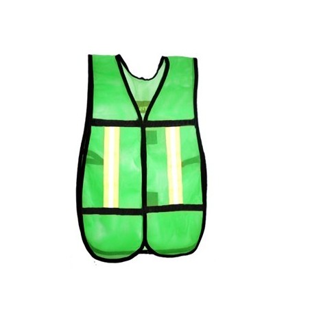Chaleco de malla verde con reflejante 