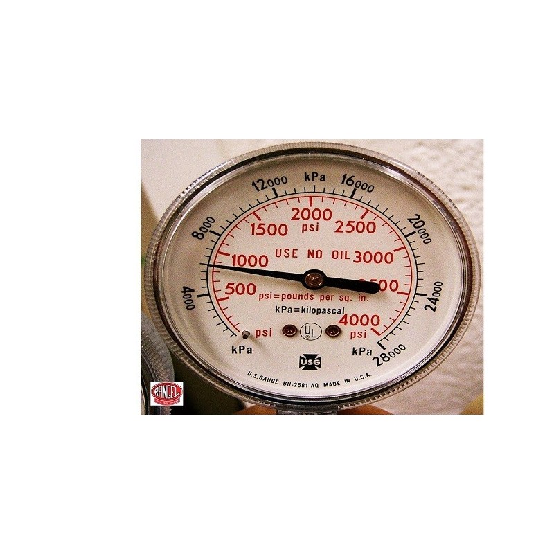Manómetro de presión rango 0 a 280 Kg/cm3 (0-4000 PSI)