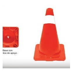 Cono de 45 cm color naranja de PVC sin reflejante 