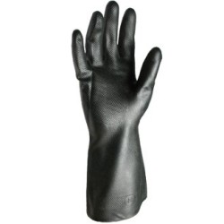 Guante de neopreno negro contra acídos
