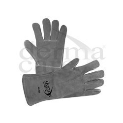 Guante gris 14" soldador afelpado 